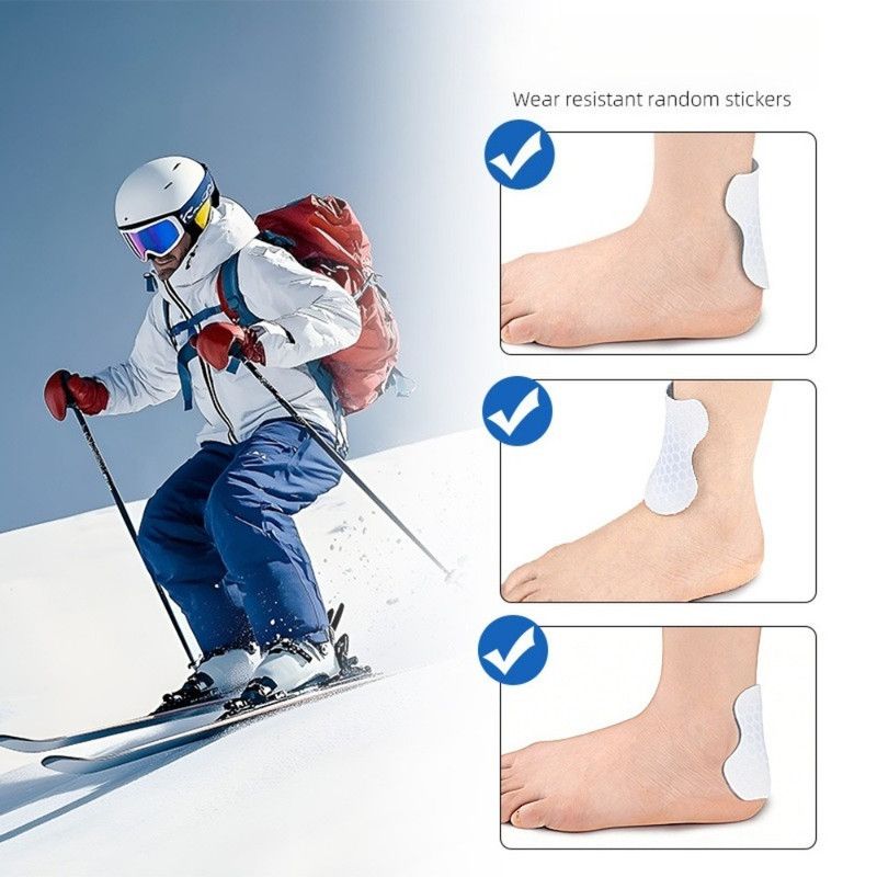 2PCS Gourd-Shaped Gel Pads for Ski Boots, Self-Adhesive Shock Absorbing Heel Liners, Reusable & Washable - Image 4