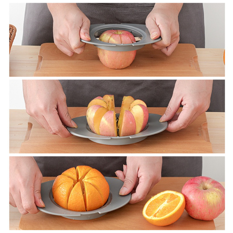 3-in-1 Multi-Fruit Slicer Set, Apple, Mango, and Tomato Cutter, Stackable Vegetable Cutting Kitchen Tool—Light Green - Image 5