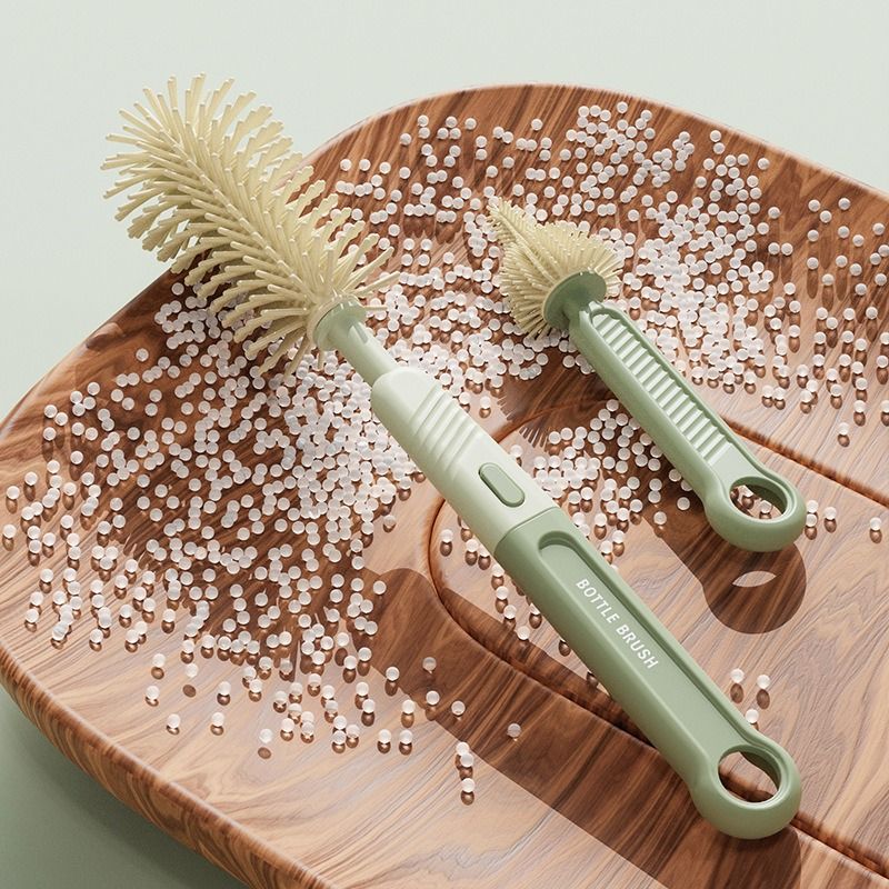 6-in-1 Portable Silicone Bottle Brush Set with Drying Storage Box, All-Purpose Cleaner for Baby Bottles, Nipples, and Straw Cups—Green - Image 4