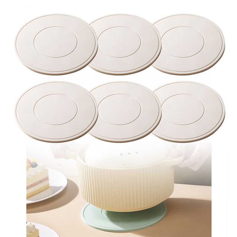 Food-Grade Silicone Heat-Resistant Trivet, 16cm Non-Slip Table Mat, Snowflake Hollow Hot Pot Coaster—White - Image 1