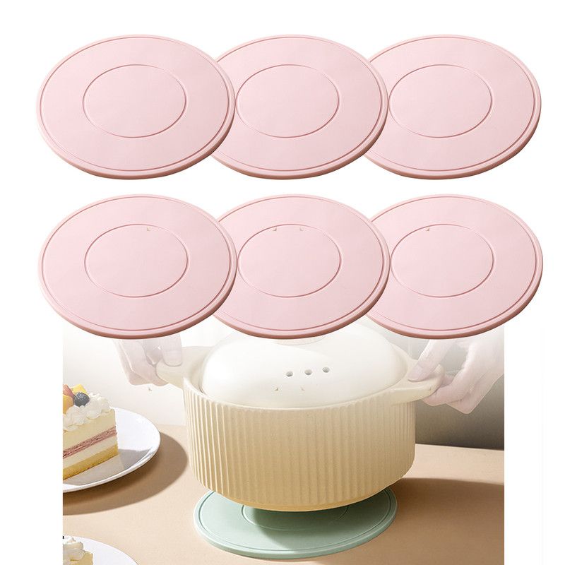 Food-Grade Silicone Heat-Resistant Trivet, 16cm Non-Slip Table Mat, Snowflake Hollow Hot Pot Coaster - Red - Image 1