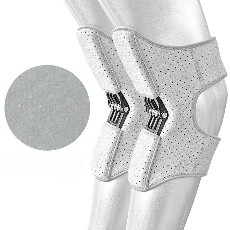 2-Pack - Bionic Exoskeleton Knee Booster Brace, Spring Support Knee Pad for Seniors: Climbing, Lifting, and Sports—Joint Relief (Gray) - Image 1