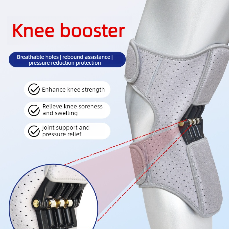 2-Pack - Bionic Exoskeleton Knee Booster Brace, Spring Support Knee Pad for Seniors: Climbing, Lifting, and Sports—Joint Relief (Gray) - Image 2