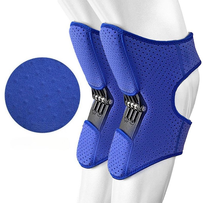2-Pack - Bionic Exoskeleton Knee Booster Brace, Spring Support Knee Pad for Seniors: Climbing, Lifting, and Sports—Joint Relief (Blue) - Image 1