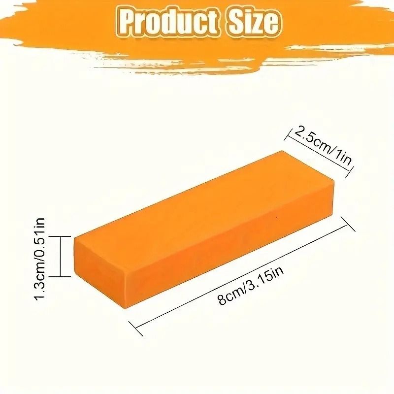 3-Pack - Stainless Steel Rust Cleaning Eraser, Multi-Purpose Stain Remover Block for Kitchen Limescale & Rust - Orange - Image 8