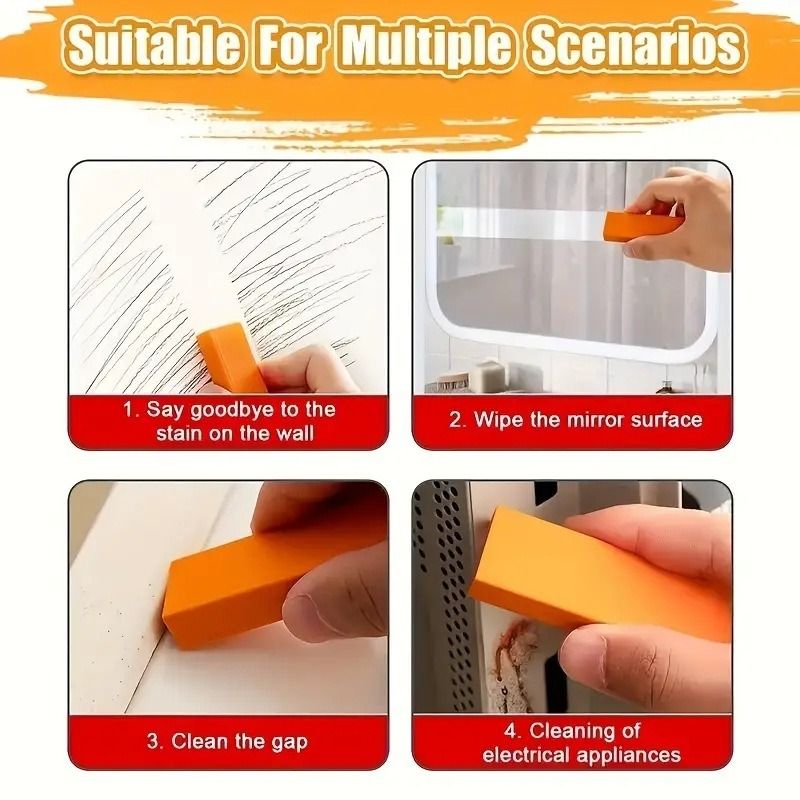 3-Pack - Stainless Steel Rust Cleaning Eraser, Multi-Purpose Stain Remover Block for Kitchen Limescale & Rust - Blue - Image 2