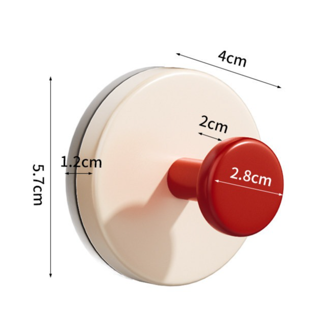 4-Pack - No-Drill Suction Cup Door Handle, Reusable Pull Knob for Wardrobes, Refrigerators, and Glass Sliding Doors - Pink - Image 5