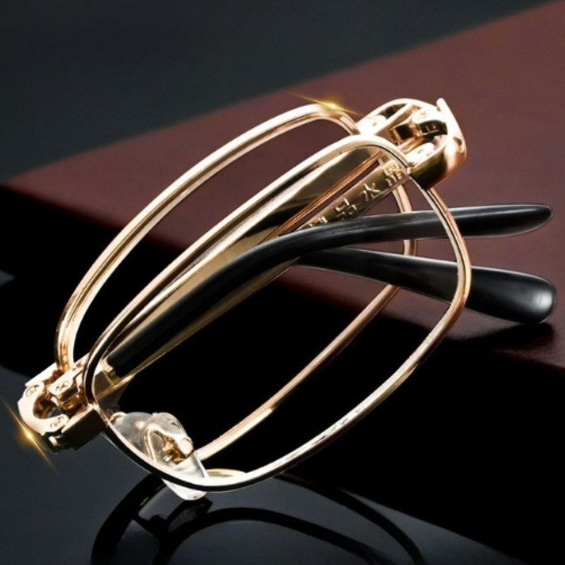 +1.50 Diopter Metal Portable Foldable Anti-Blue Light Reading Glasses, Lightweight Compact Readers for Seniors—Silver - Image 5