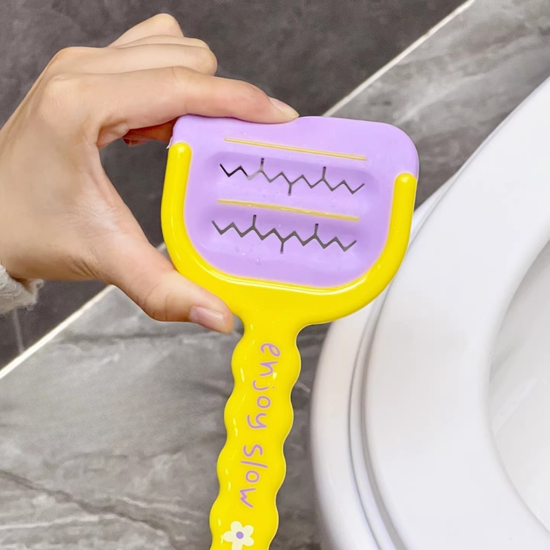 Multi-Functional Toilet Gap Cleaning Scraper, Long-Handled, Hands-Free Bathroom Hard-to-Reach Corner Cleaner, Clamp Cleaning Tool—Yellow - Image 5