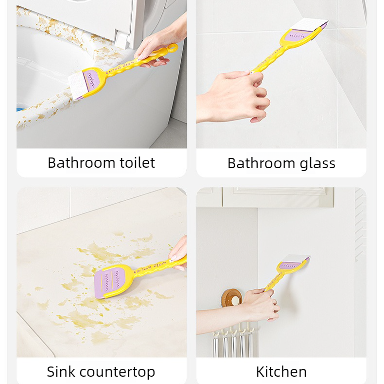 Multi-Functional Toilet Gap Cleaning Scraper, Long-Handled, Hands-Free Bathroom Hard-to-Reach Corner Cleaner, Clamp Cleaning Tool—Blue - Image 3