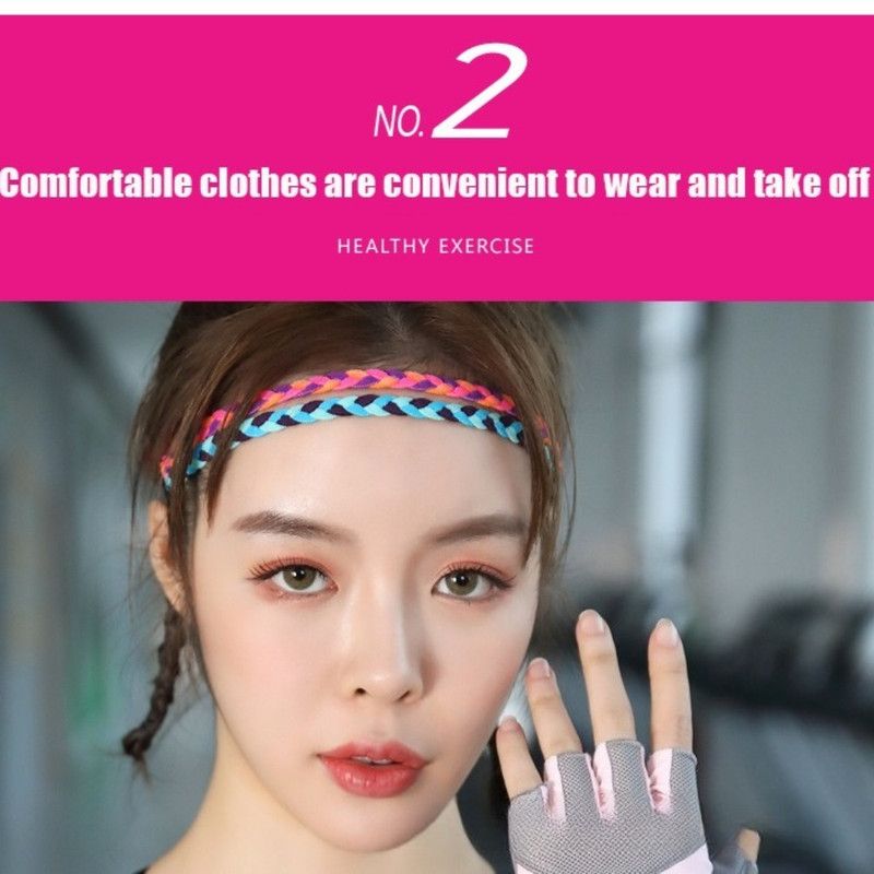 Gray - Size M - Silicone Anti-Slip Half-Finger Workout Gloves, Breathable Shock-Absorbing Gym Gloves for Cycling, One Pair, Unisex - Image 5