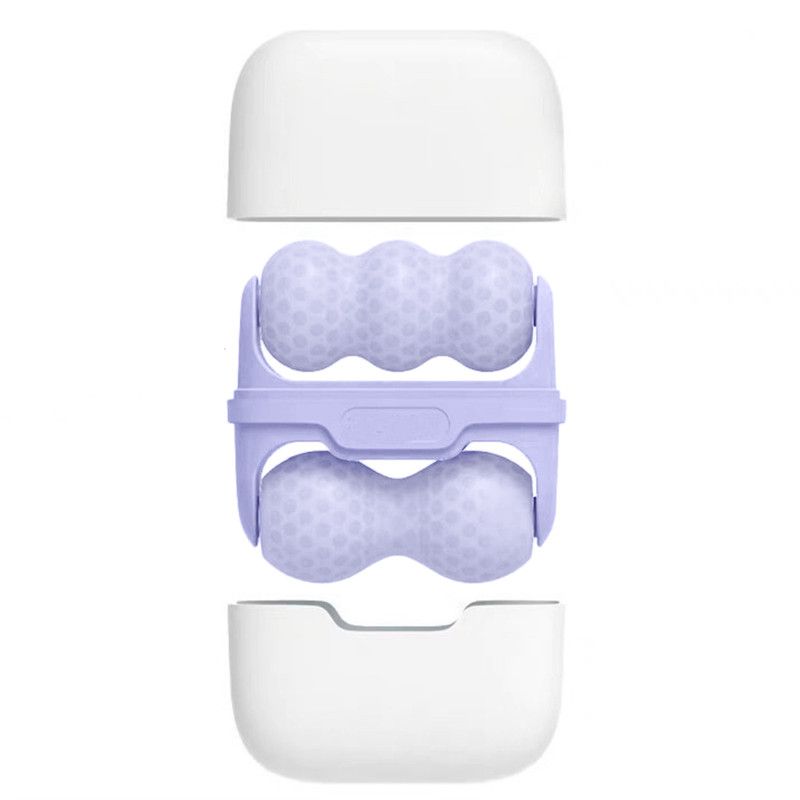 Double-Sided Dual Ice Roller Beauty Device, Household Cold Compress Roller, Lifting and De-Puffing Full-Body Massager—Purple - Image 1