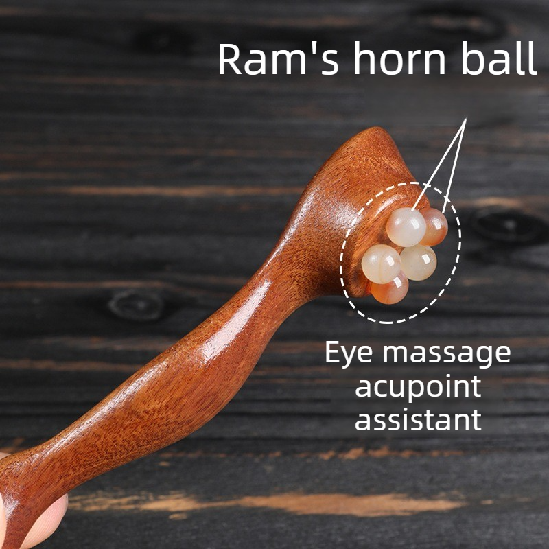 Massage Stick, Natural Horn Roller for Eye, Face, Meridian & Full Body Gua Sha - Image 2