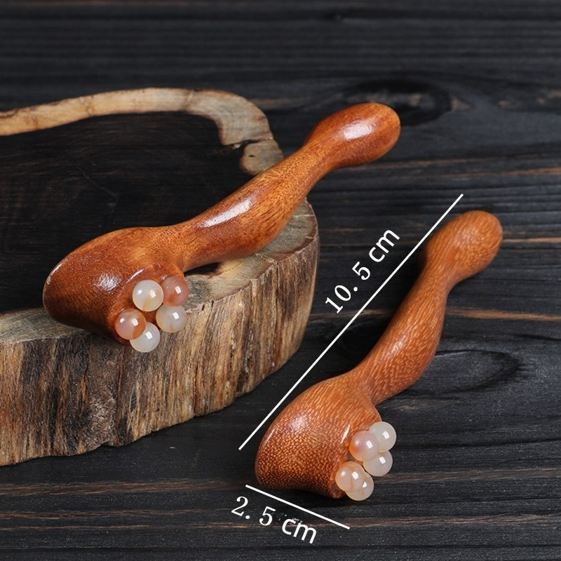 2-Piece Set—Massage Stick, Natural Horn Roller for Eyes, Face, Meridians, and Full-Body Gua Sha - Image 5