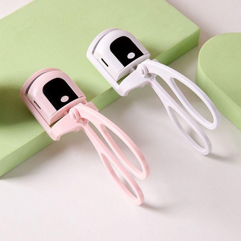 Digital 3-Temperature Heated Eyelash Curler, USB-Rechargeable, Portable, Long-Lasting Lash Curling Tool—White - Image 4
