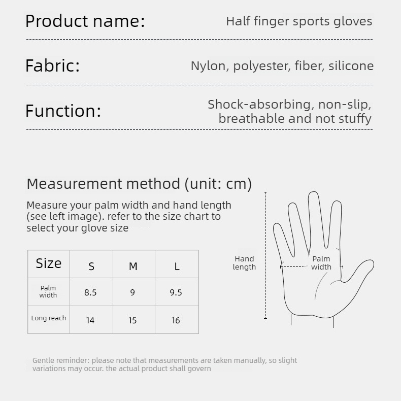 Gray - Size L - Women's Half-Finger Fitness Gloves, Silicone Anti-Slip Breathable Gloves for Yoga, Cycling, and Sports - Image 7
