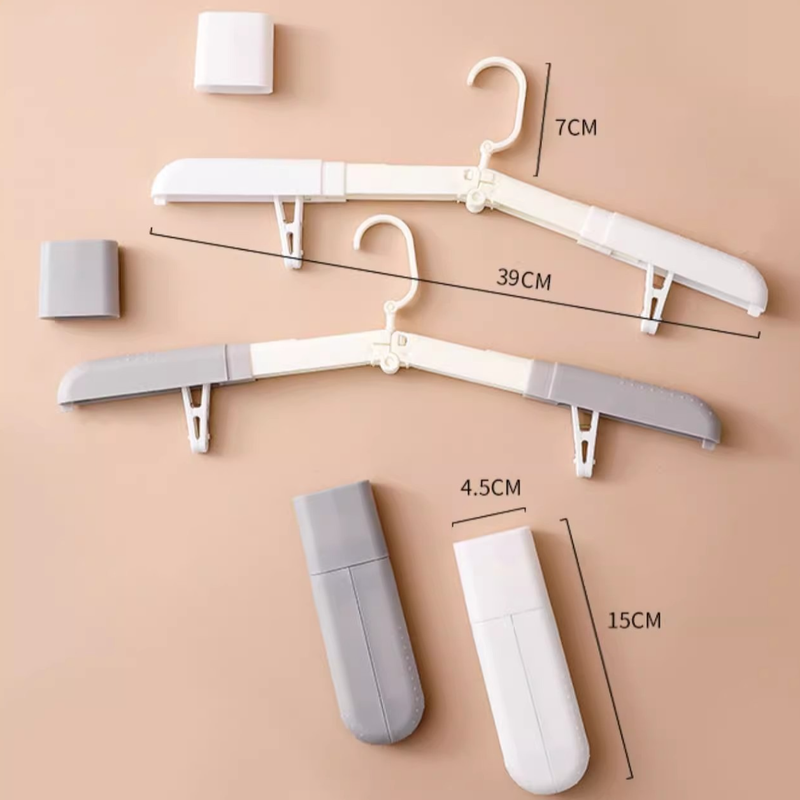 4-Pack Portable Foldable Travel Clothes Hangers, Extendable Anti-Slip Clips, Multifunctional Laundry Hangers for Trips and Hotels—Black - Image 5