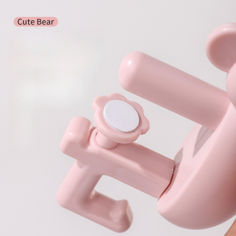 2-Pack Koala Desk Hook, Adjustable Glue-Free Table-Side Bag Hanger, Heavy-Duty Portable Backpack Hook for Students—Pink - Image 3