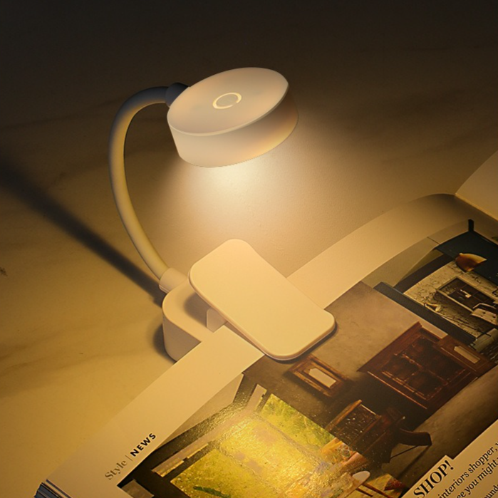 USB Rechargeable 3 Color Temperature Mini Clip Book Light, Portable LED Eye-Care Reading Lamp for Dorm & Bedside - Image 5