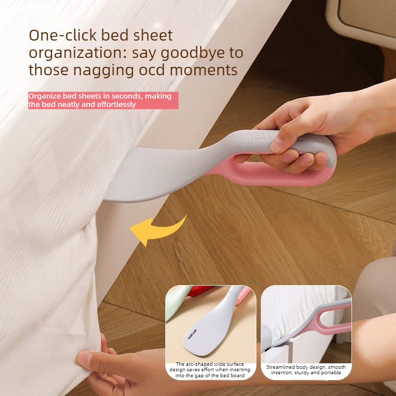 Multi-Function Mattress Lifting Tool, Labor-Saving Bed Sheet Tucking Helper, Double-Sided Static Lint Remover Brush—Green - Image 2