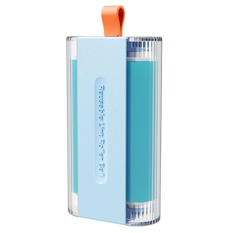 Double Roller Washable Lint Remover with Dust Cover, Portable Reusable Pet Hair and Dust Sticky Roller—Blue - Image 1