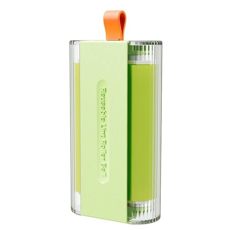 Double Roller Washable Lint Remover with Dust Cover, Portable Reusable Pet Hair and Dust Sticky Roller—Green - Image 1