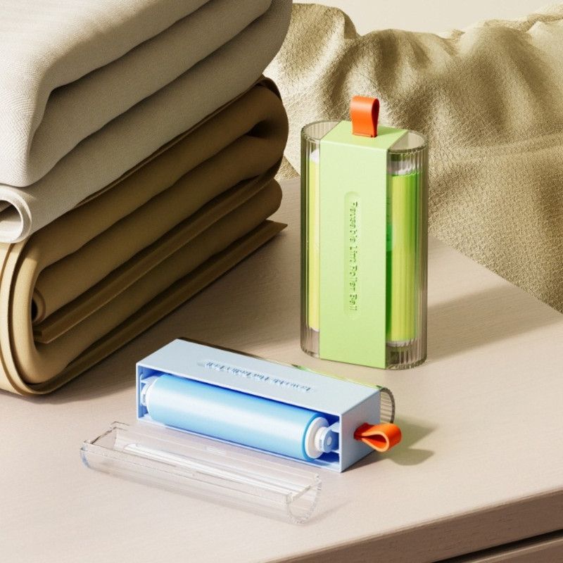 Double Roller Washable Lint Remover with Dust Cover, Portable Reusable Pet Hair and Dust Sticky Roller—Green - Image 3