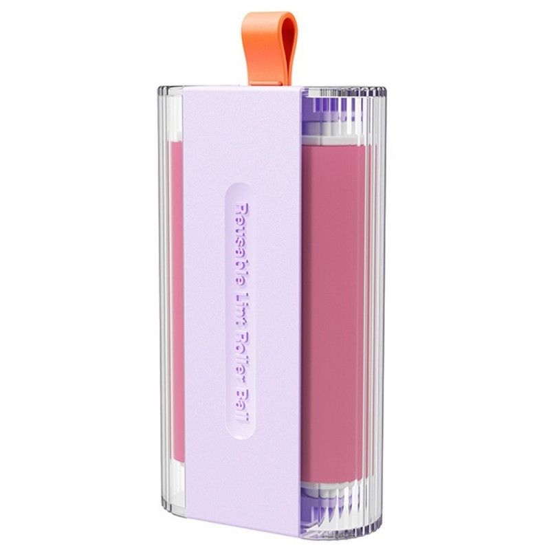 Double Roller Washable Lint Remover with Dust Cover, Portable Reusable Pet Hair and Dust Sticky Roller—Purple - Image 1