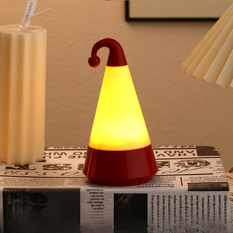 Christmas Hat Shaped LED Night Light, Flicker-Free Warm Lamp Bedroom Decor Christmas Ornament Gift - Image 2