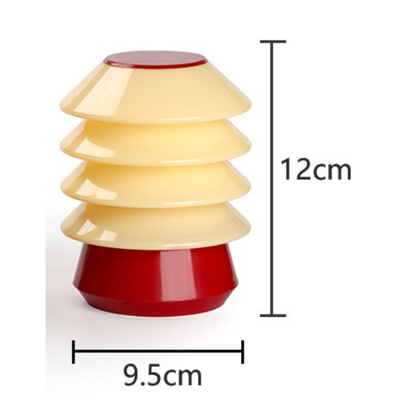 4-Layer Stacked Christmas Tree Night Light, Battery Powered Warm LED Lamp Bedroom Decor Christmas Gift Table Ornament - Image 3