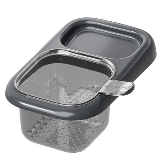 Sink Filter Drain Basket, Kitchen Wet/Dry Separation Food Residue Collector, Multi-function Storage Rack—Gray - Image 1