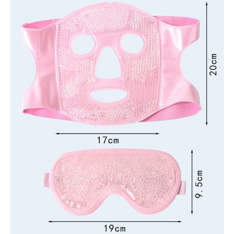 Gel Bead Hot & Cold Facial Mask & Eye Mask Set, Cooling and Heating Pack for Face and Eye Relief—Green - Image 7