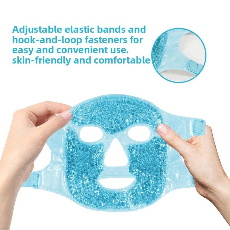 Gel Bead Hot & Cold Facial Mask & Eye Mask Set, Cooling and Heating Pack for Face and Eye Relief—Purple - Image 4