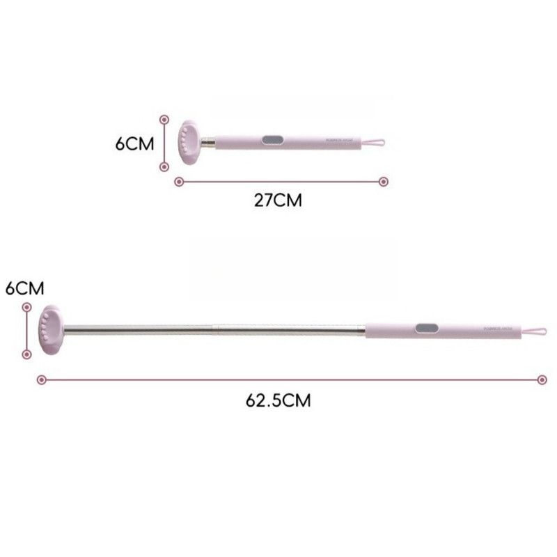 Retractable Double-Sided Back Scratcher, 2-in-1 TPR Itch Relief & Massage Hammer with Hanging Loop—Purple - Image 6