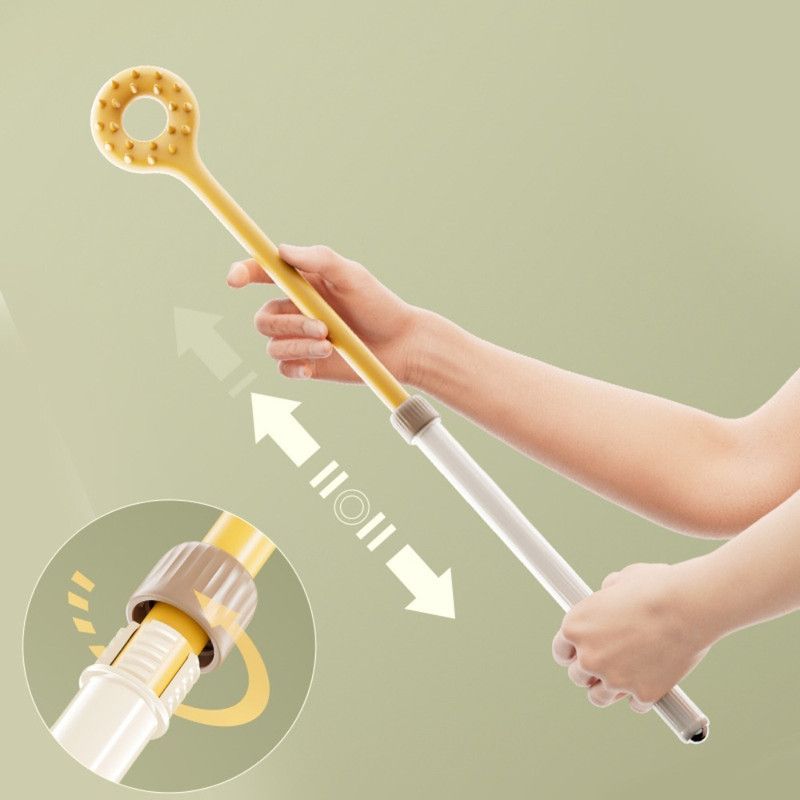 Retractable Double-Sided Back Scratcher, Multi-Function Itch Relief Tool with Ball-Point Massager—Pink - Image 3