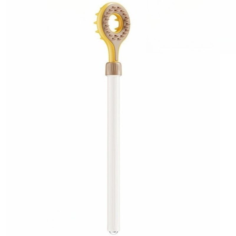 Retractable Double-Sided Back Scratcher, Multi-Function Itch Relief Tool with Ball-Point Massager—Yellow - Image 1