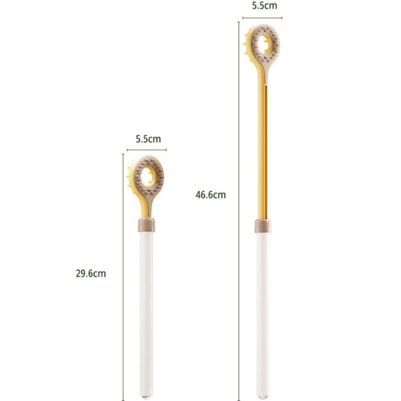 Retractable Double-Sided Back Scratcher, Multi-Function Itch Relief Tool with Ball-Point Massager—Yellow - Image 7