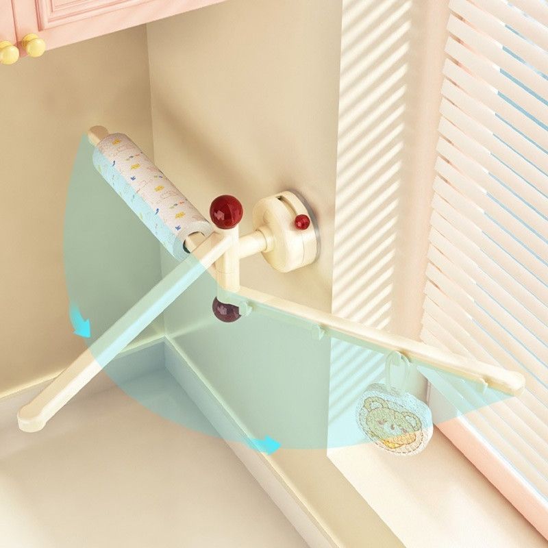 Suction-Mounted Rotatable Towel Rack, Multi-Foldable Kitchen Dishcloth Holder, Multi-Purpose Bathroom Storage Hanger—Beige - Image 2