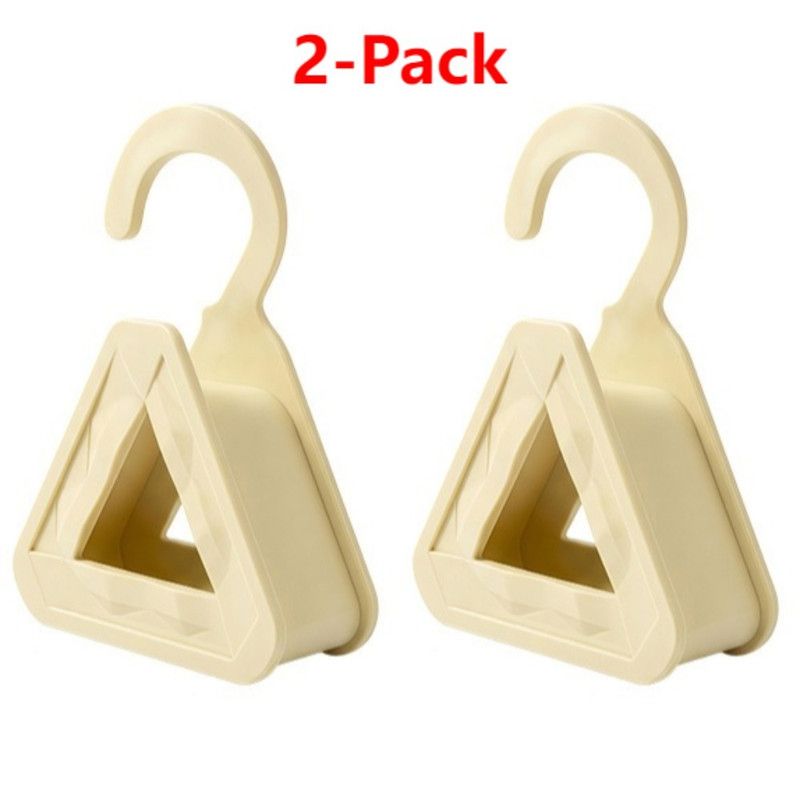 2-Pack Triangular No-Mark Bag Storage Hooks, Multi-Purpose Anti-Crease Hanger for Handbags, Scarves, and Ties—Beige - Image 1