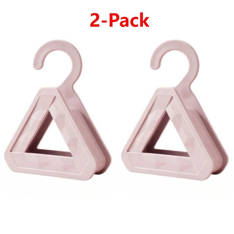 2-Pack - Triangular No-Mark Bag Storage Hooks, Multi-Purpose Anti-Crease Hanger for Handbags, Scarves, and Ties - Pink - Image 1