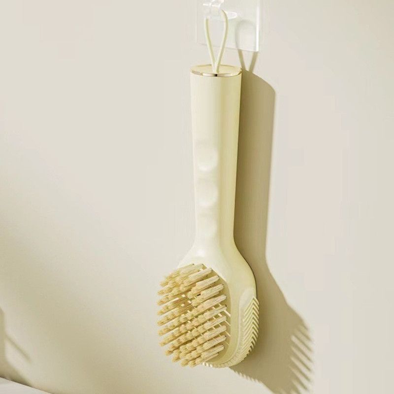 Refillable Liquid Shoe Brush, Soft-Bristle Press-Discharge Laundry Brush for Cleaning Shoes and Clothes—Yellow - Image 1