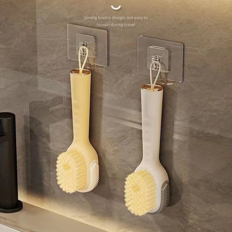 Refillable Liquid Shoe Brush, Soft-Bristle Press-Discharge Laundry Brush for Cleaning Shoes and Clothes—Yellow - Image 5