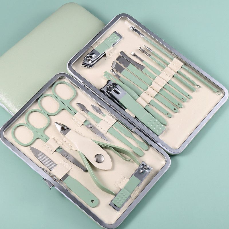 18Pcs Stainless Steel Manicure Set, Multi Functional Nail Clipper Cuticle Remover Kit for Home Beauty Care - Image 6