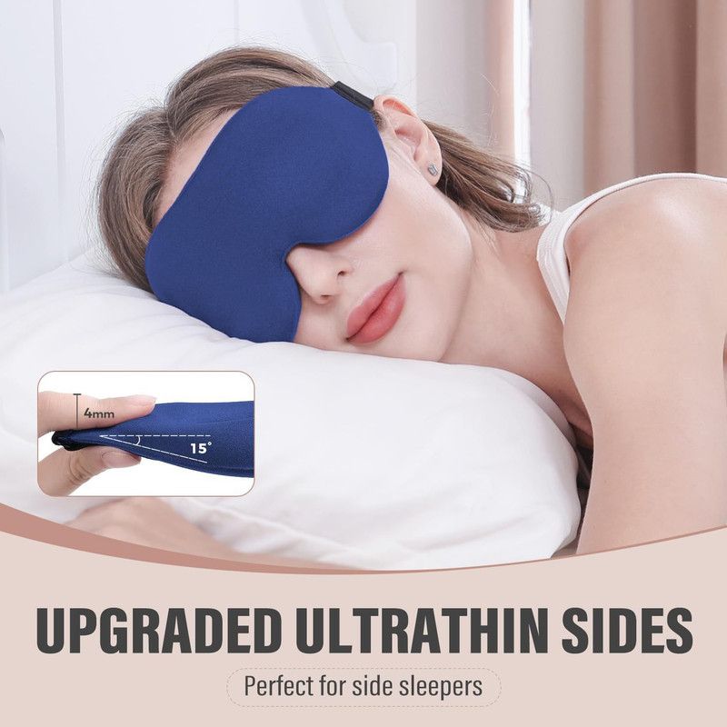3D Deepened Sleep Eye Mask, Integrated Nose Wing, Full Light-Blocking, Breathable Eye Cover for Naps and Travel—Gray - Image 5