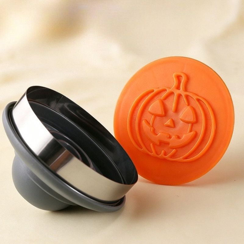 Halloween Magnetic Interchangeable Cookie Cutter Stamp, 8 Patterns 2-in-1 Cutting Embossing Baking Mold - Image 4