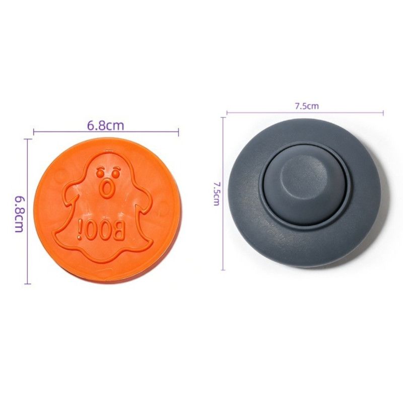 Halloween Magnetic Interchangeable Cookie Cutter Stamp, 8 Patterns 2-in-1 Cutting Embossing Baking Mold - Image 7