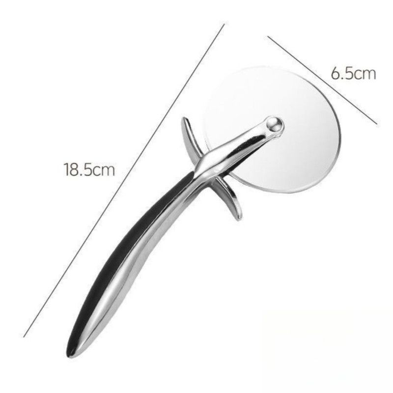 Zinc Alloy Anti-Slip Handle Pizza Cutter Wheel, Large Stainless Steel Blade for Baking Pizza Bread Slicing - Image 5