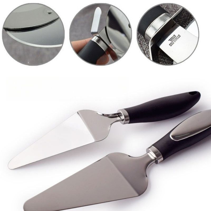 2Pcs Pizza Baking Tool Set, 8cm Stainless Steel Guard Pizza Cutter Wheel & Triangular Cheese Spatula - Image 4