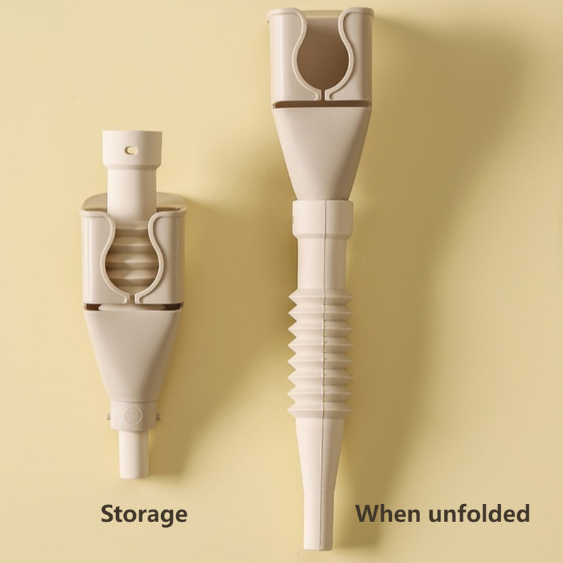 Bendable Silicone Long Oil Funnel, Clip-On Universal Oil Dispenser, Multi-Purpose Kitchen Transfer Funnel—Gray - Image 1