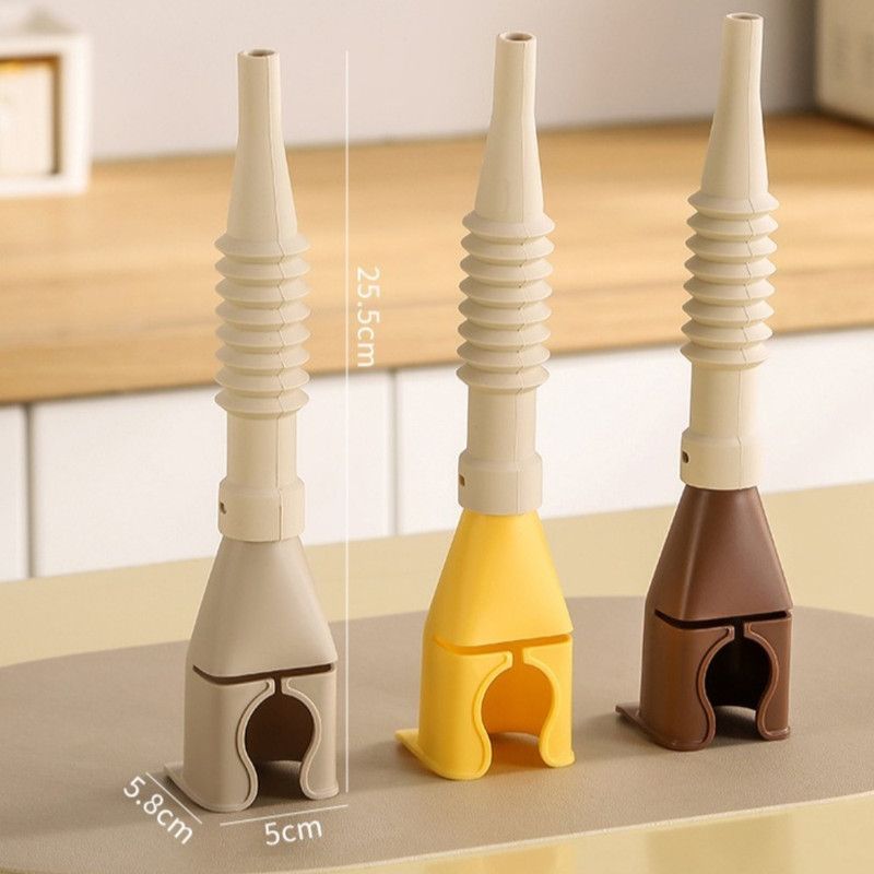 Bendable Silicone Long Oil Funnel, Clip-On Universal Oil Dispenser, Multi-Purpose Kitchen Transfer Funnel—Gray - Image 6